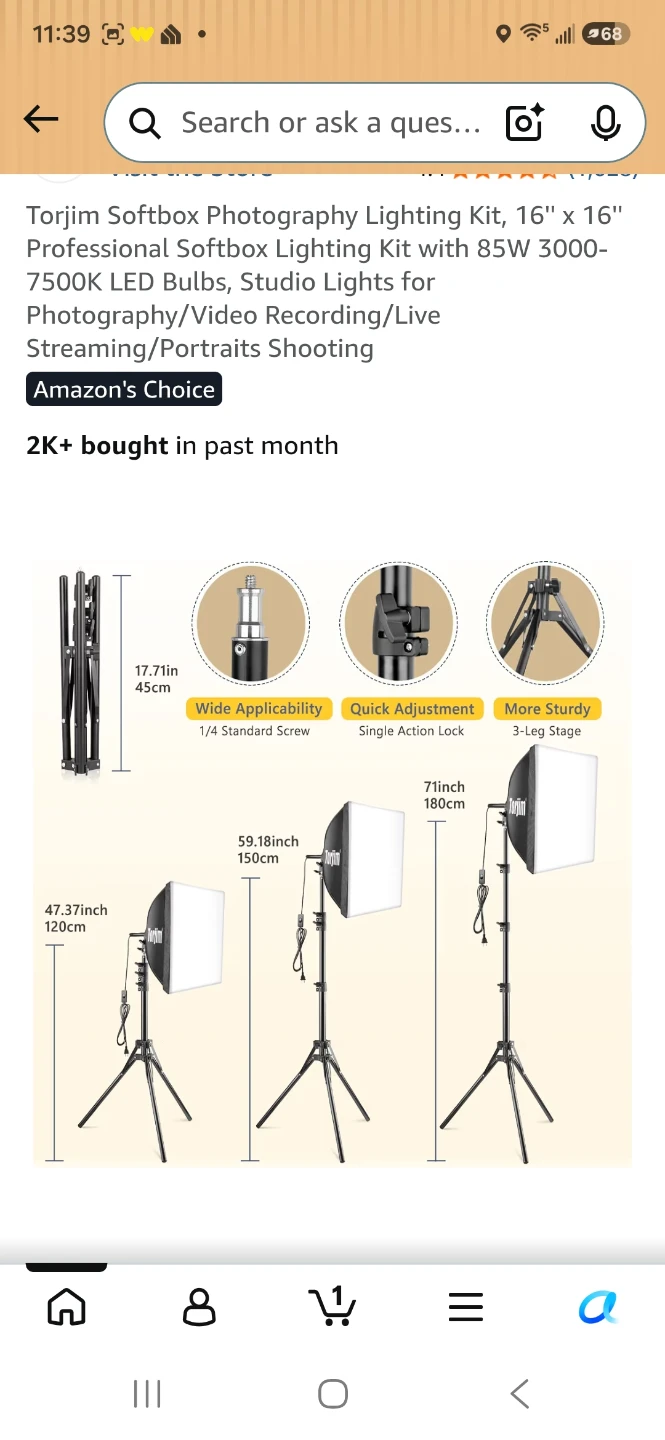 Torjim Softbox Photography Lighting Kit - photo 3