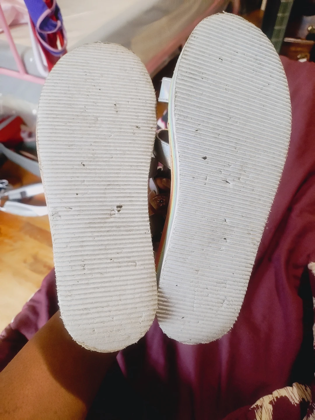 Girls Holographic Gladiator Sandals size 5 - photo 4