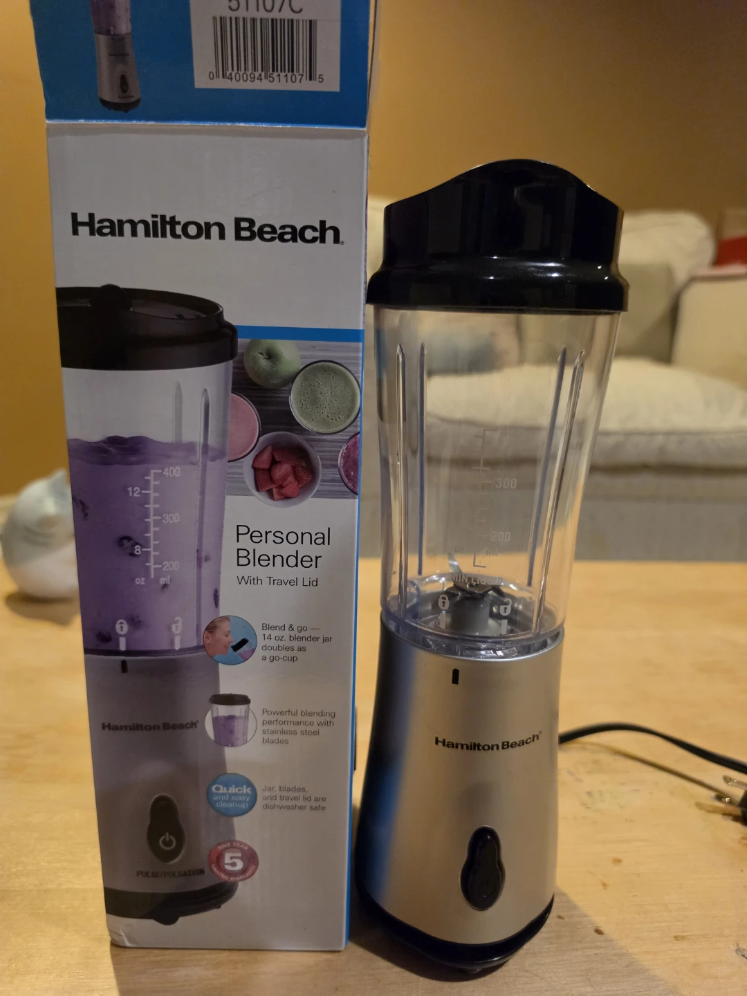 Hamilton Beach Personal Blender with Travel Lid