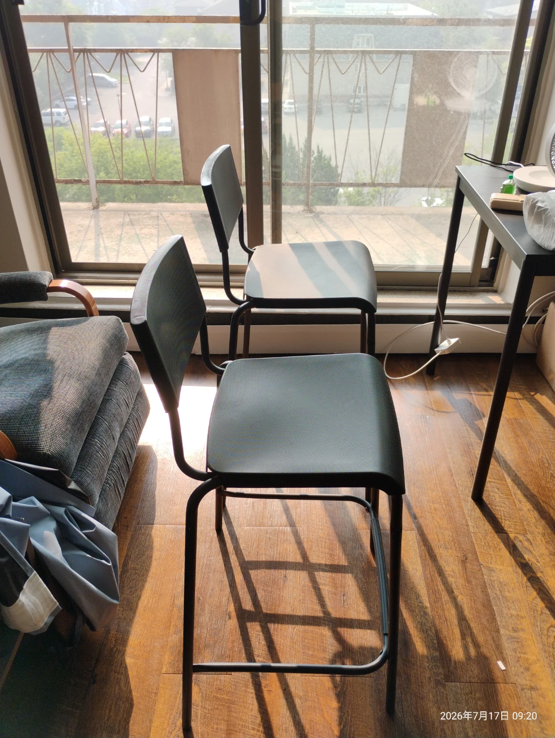 Black Bar Stools (Set of 2)