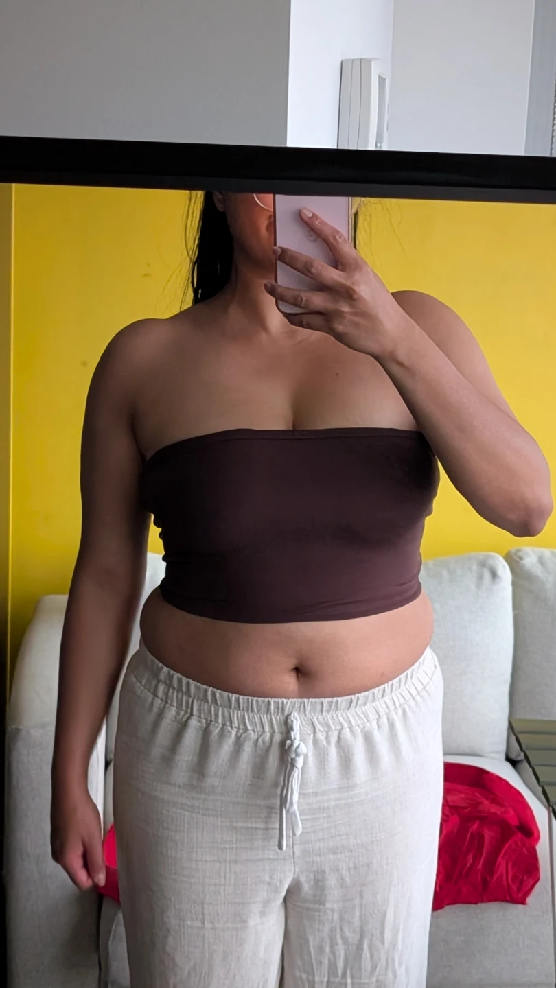 Azur fit Brown Strapless Tube Top