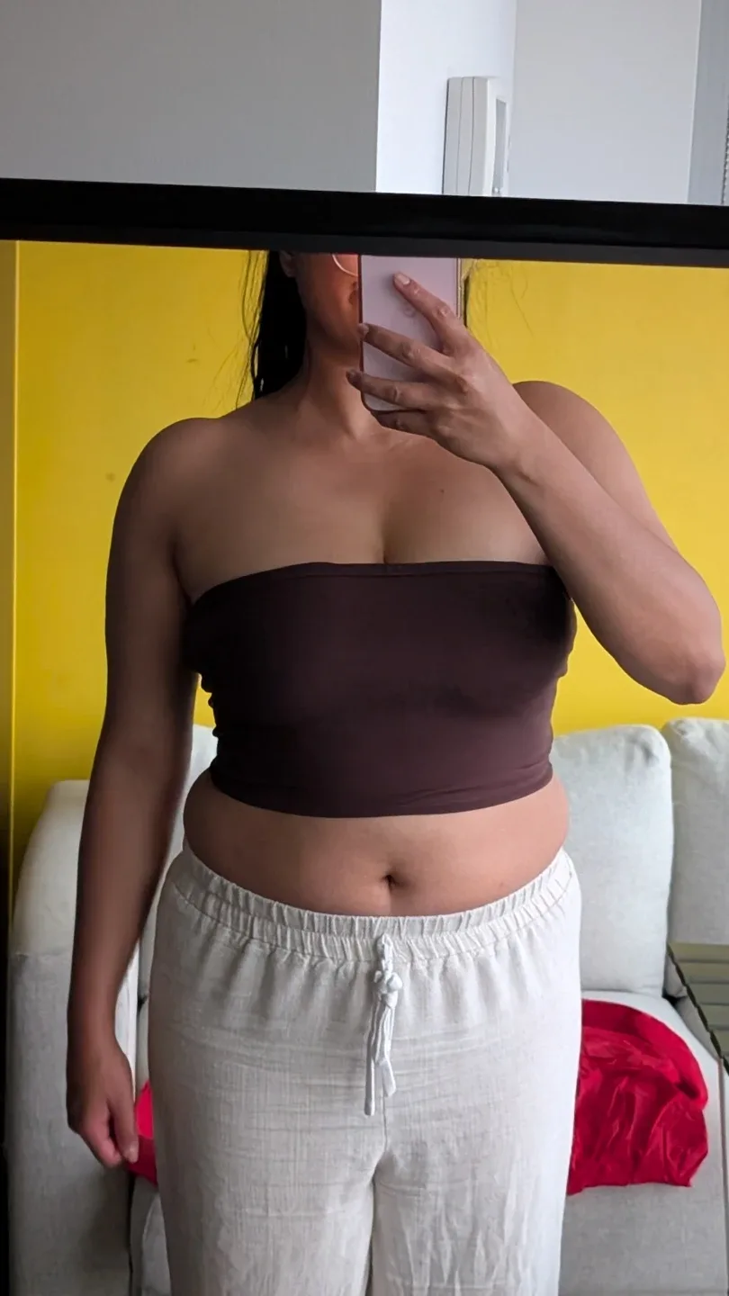 Azur fit Brown Strapless Tube Top