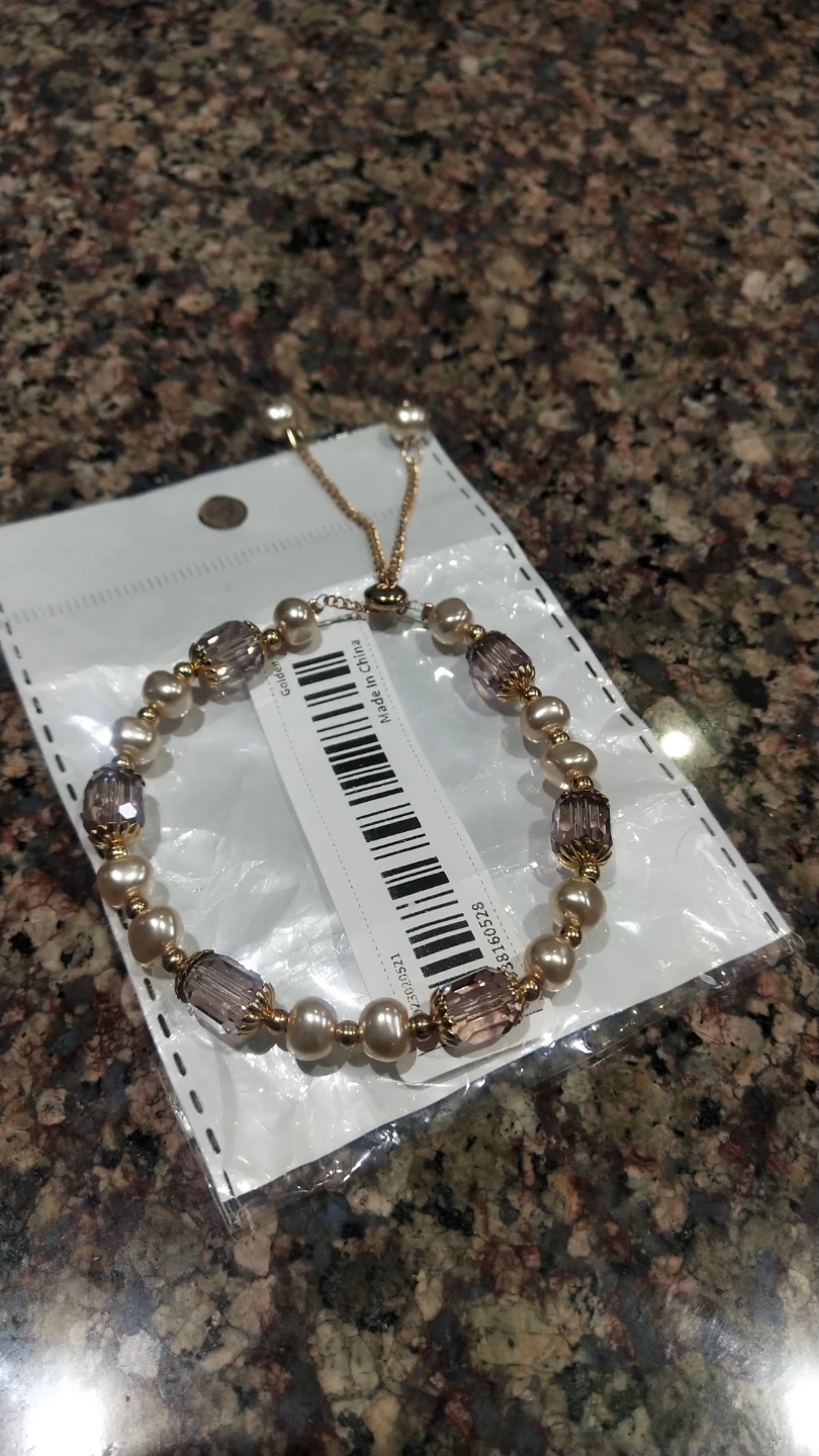 Beaded Bracelet with Pearls and Crystals - photo 2