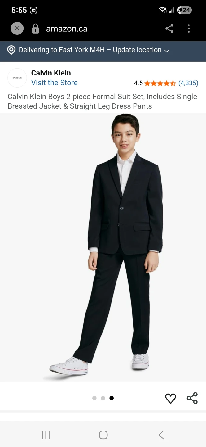 Calvin Klein Boys 2-Piece Formal Suit Set Size 14 - photo 4