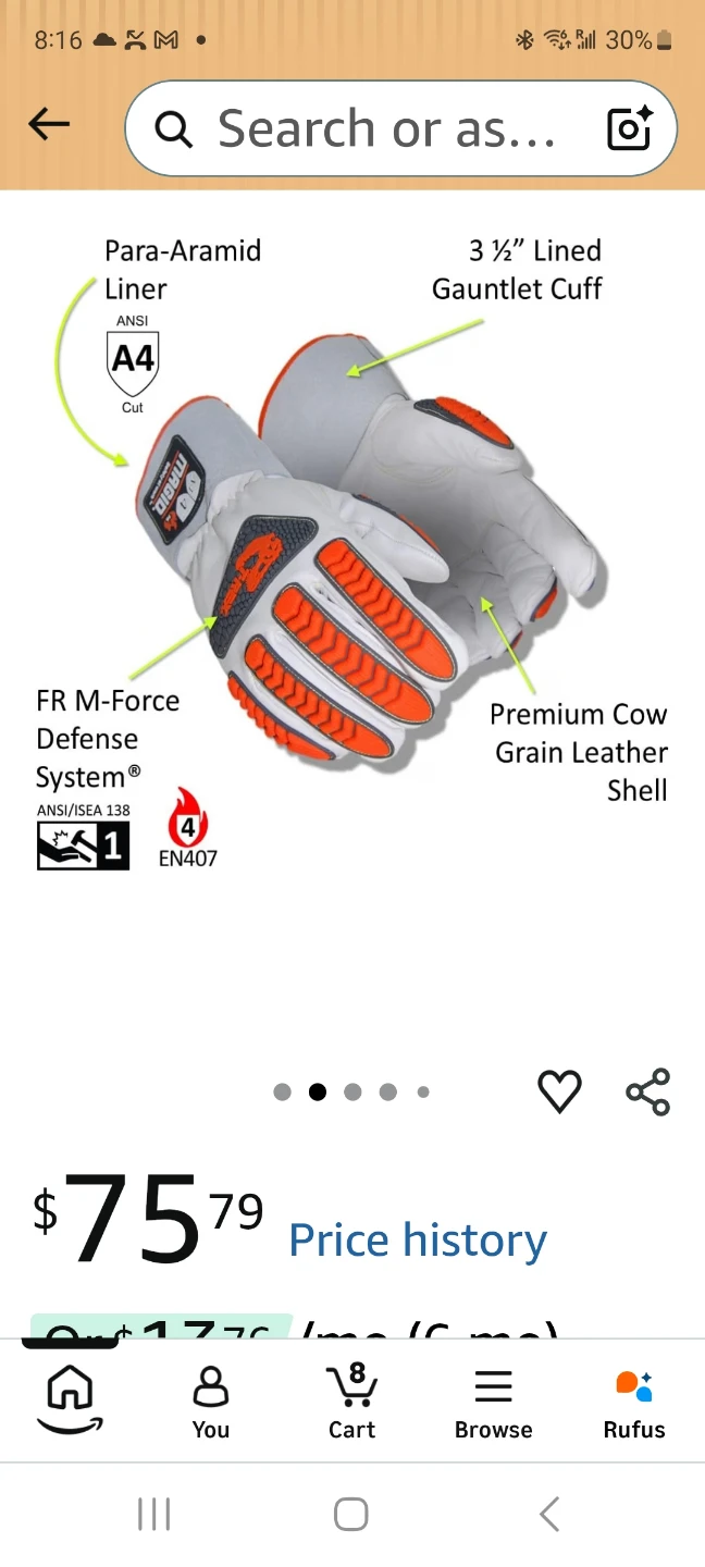 Ironclad T-Rex Work Gloves - Size XL - photo 2