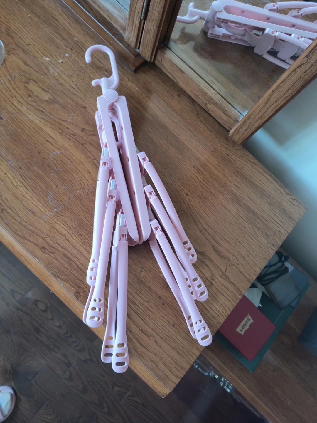 Pink Folding Clothes Hanger