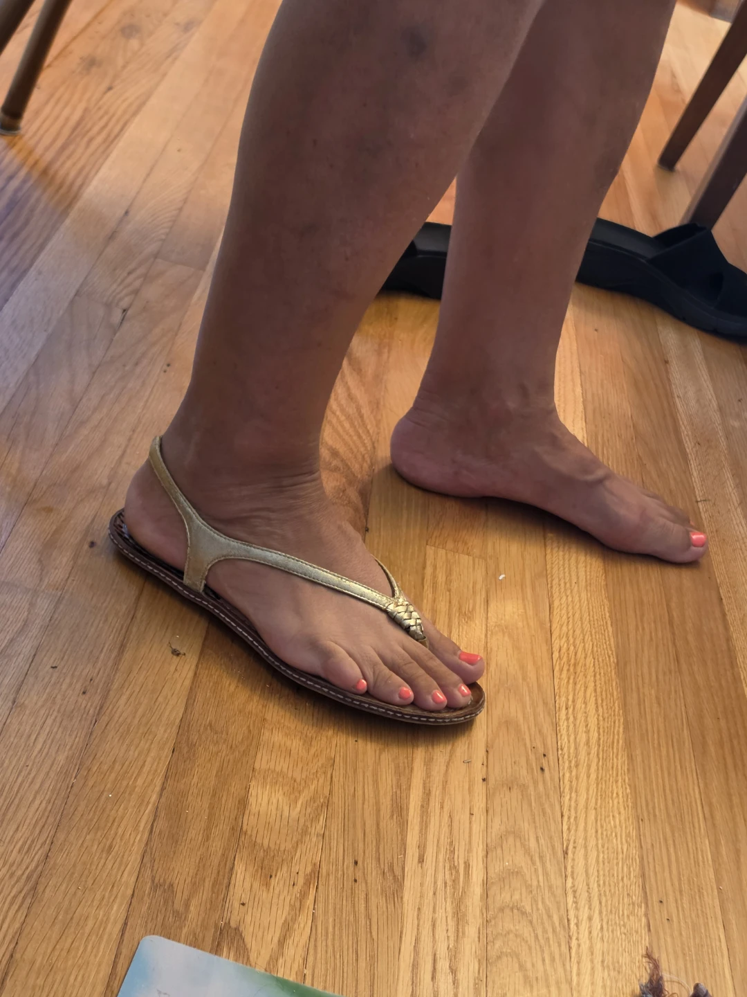 Dolce Vita Gold Thong Sandals