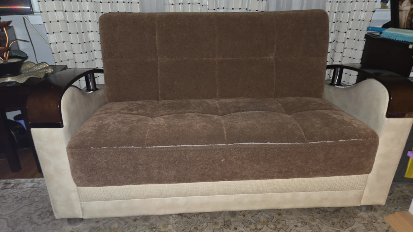 Brown Sofa Bed storage - photo 2