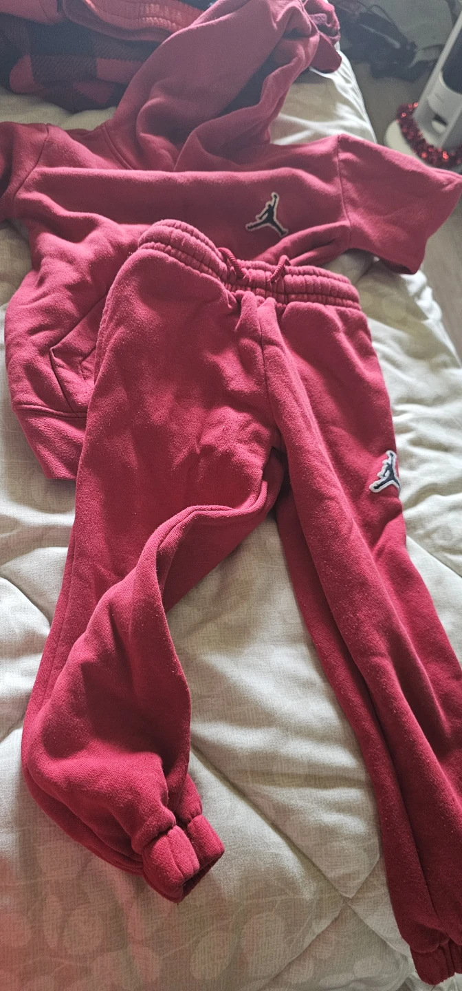 Jordan Red Hoodie and Sweatpants Set
