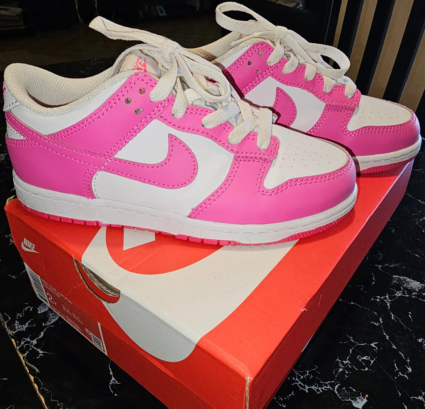 Nike Dunk Low Pink White Kids Shoes