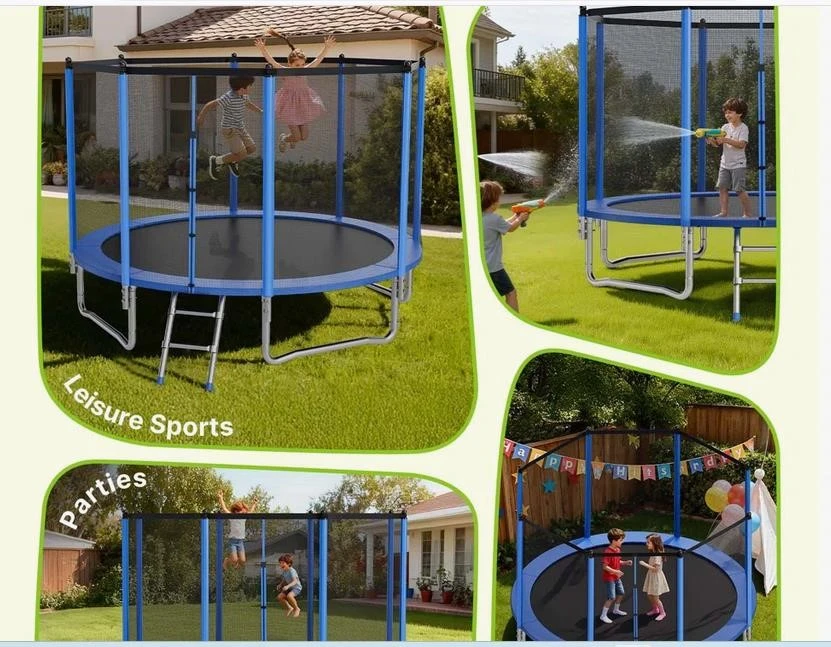 Blue Trampoline with Safety Net - photo 3