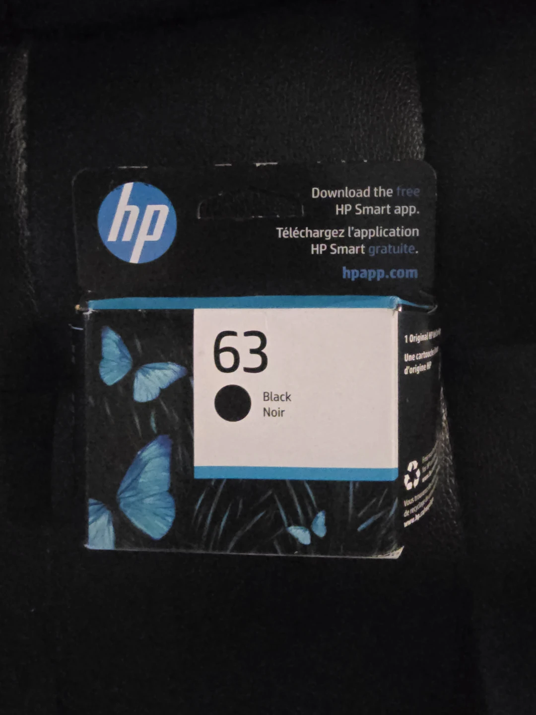 NEW! Genuine Hp 63 Black Ink Cartridges