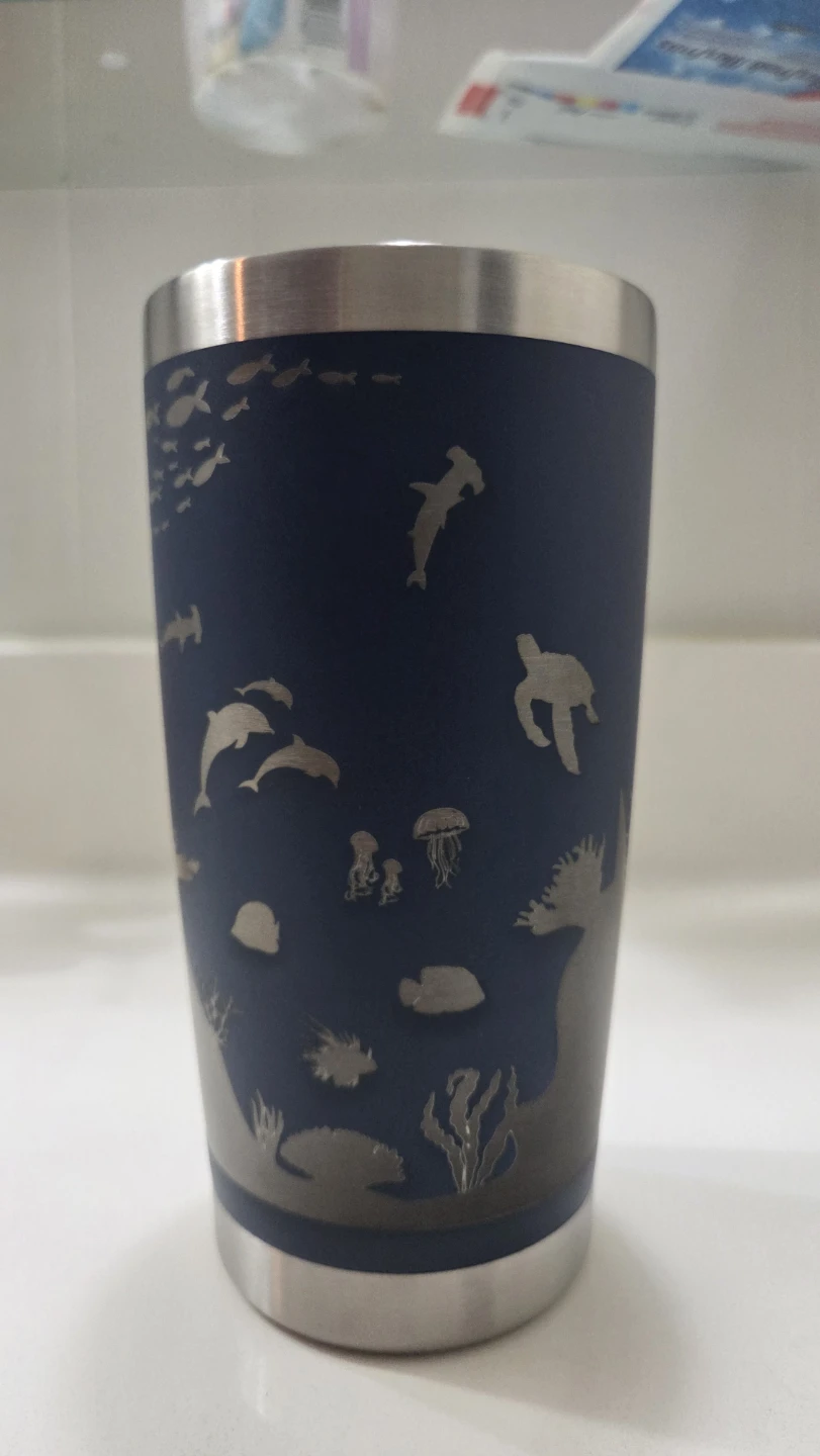 Insulated Tumbler with Ocean Theme