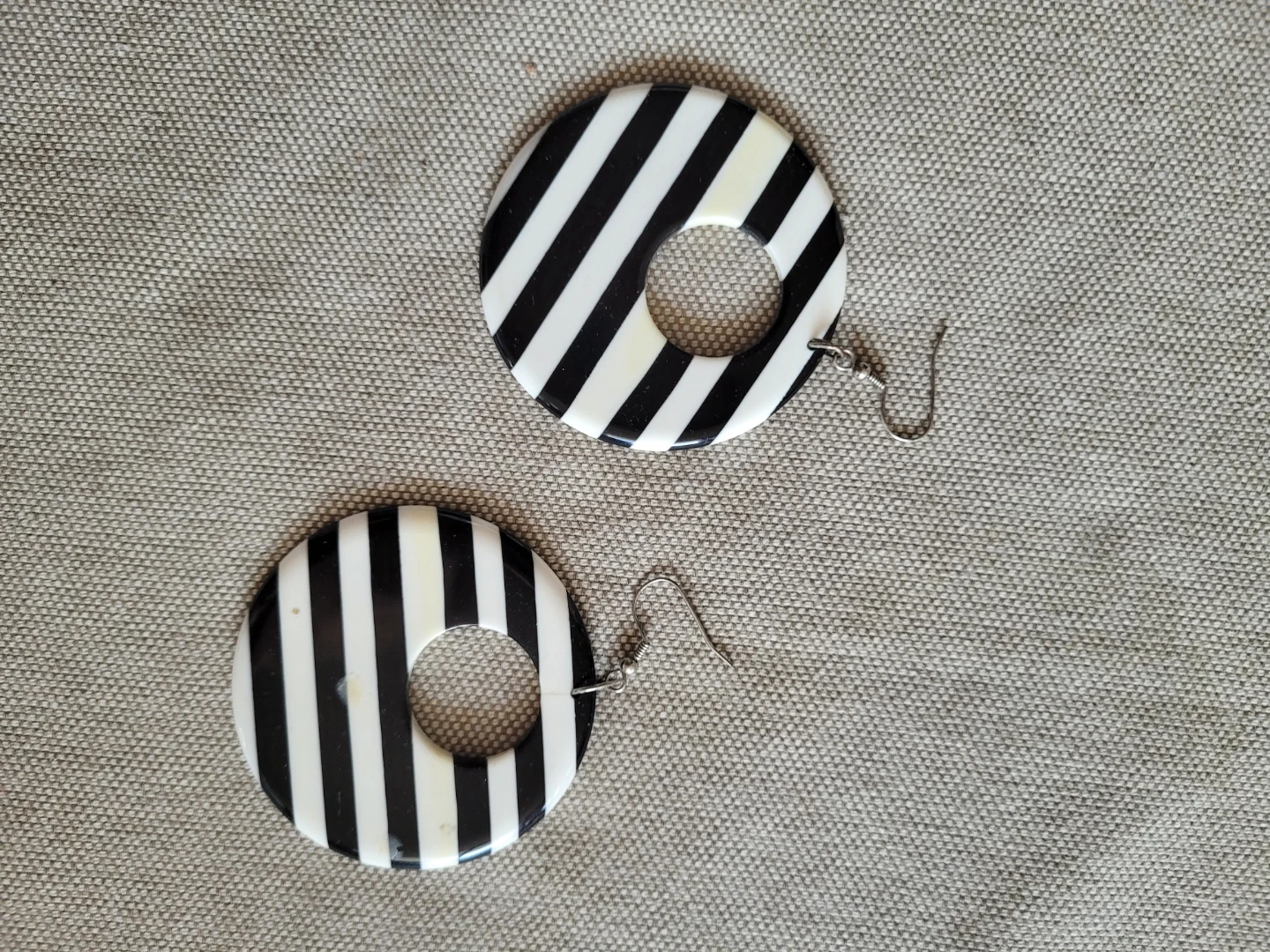Striped Hoop Earrings