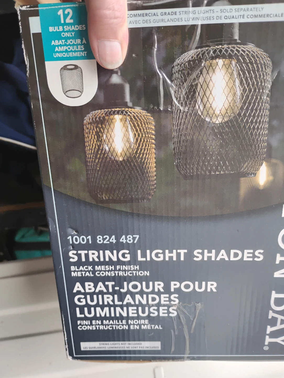 Hampton Bay Black Mesh String Light Shades - photo 3