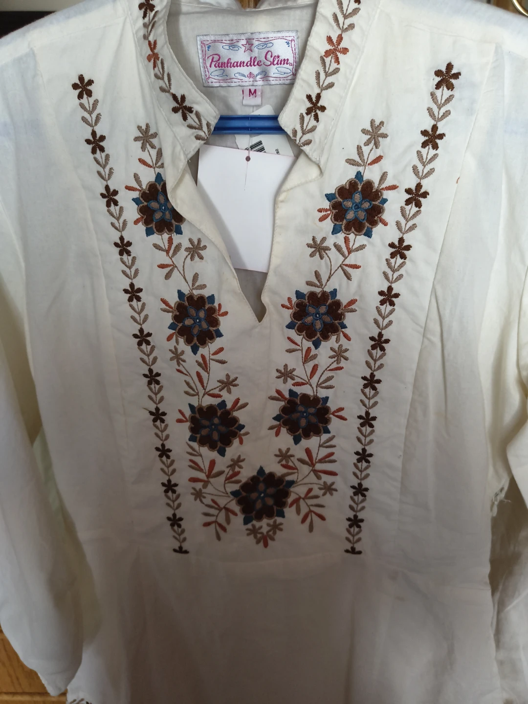 Panhandle Slim Embroidered Blouse Size M - photo 2