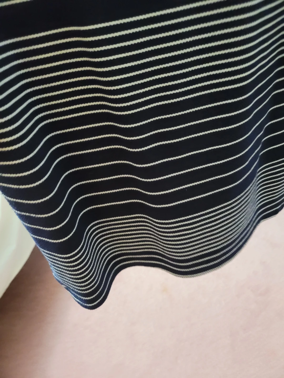 Navy and White Striped Bell Sleeve Top - photo 4