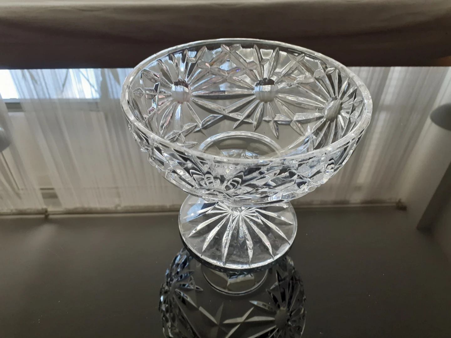 Clear glass Footed Bowl