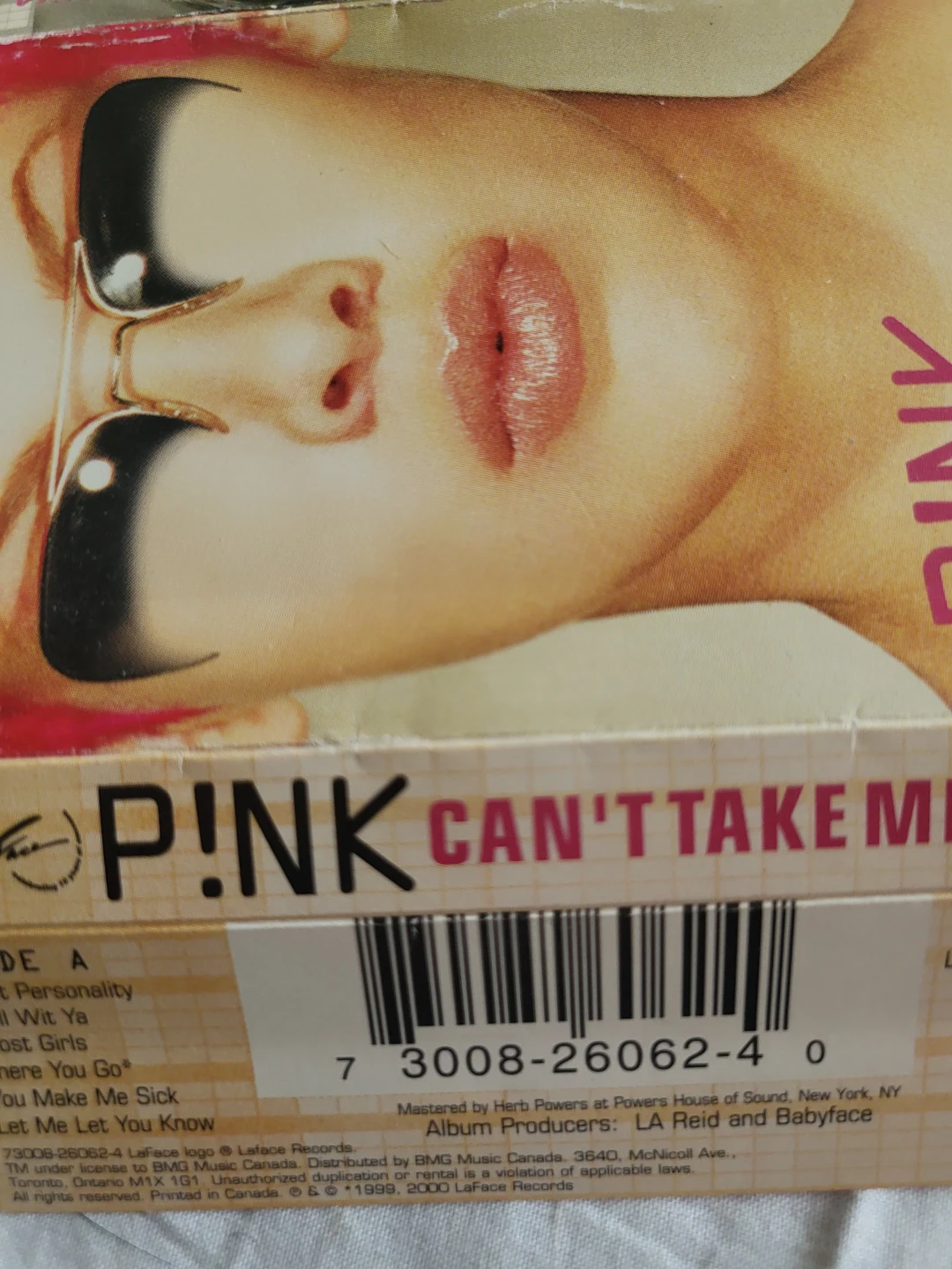 P!nk Can't Take Me Home Cassette Tape - photo 3