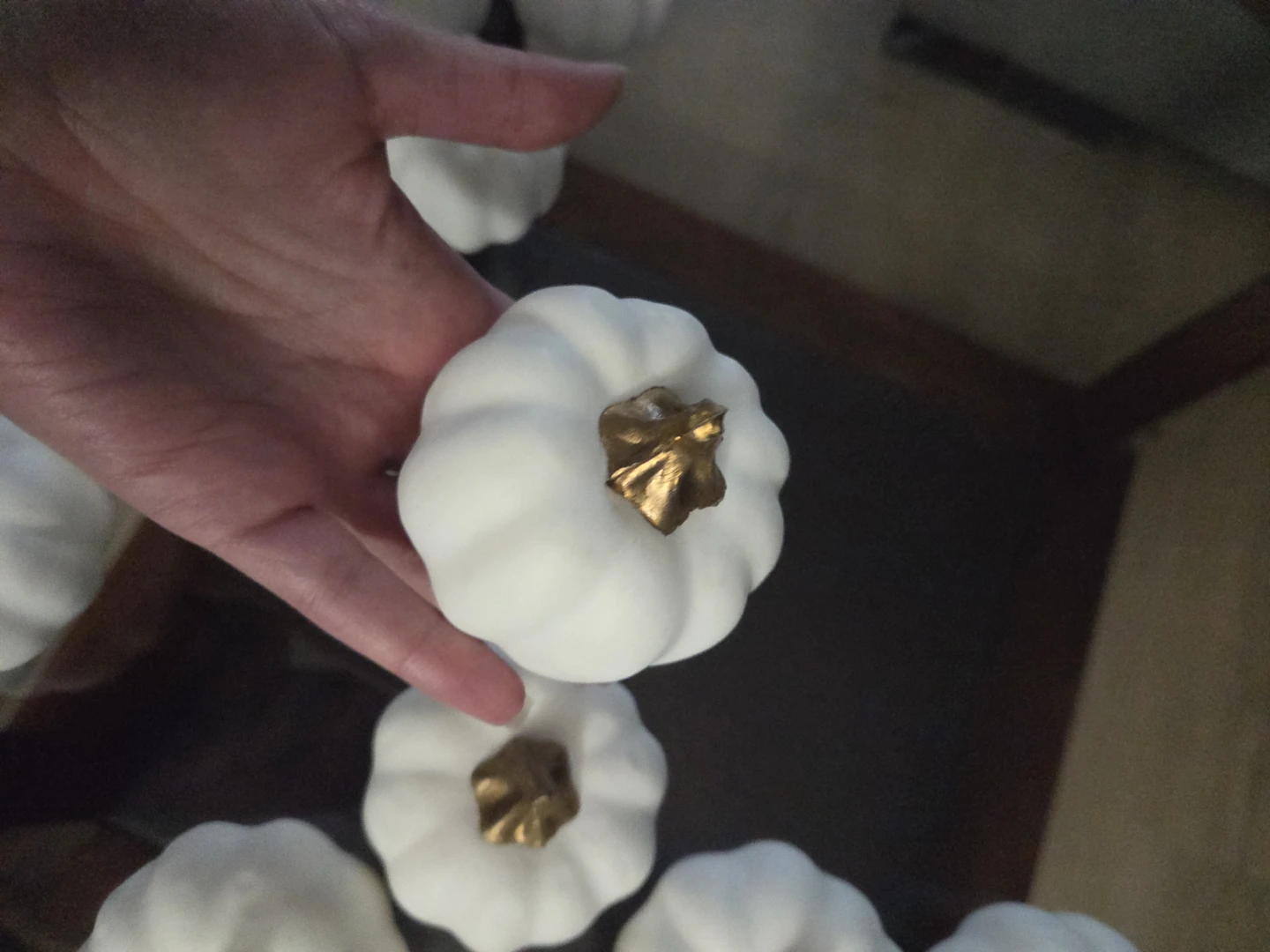 White Decorative Mini Pumpkins  – Perfect for Wedding, Fall. - photo 5