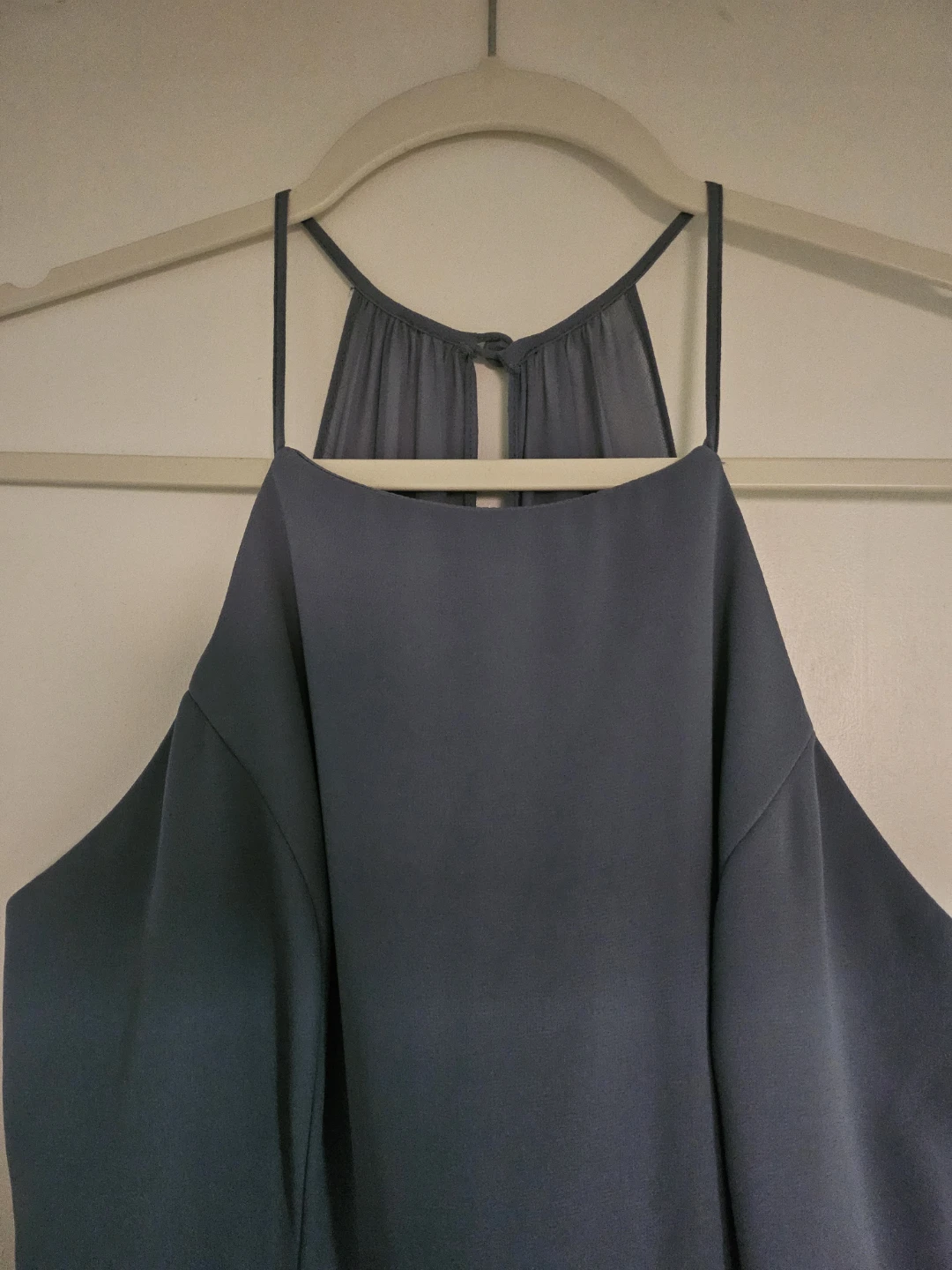 Bill Levkoff Dusty Blue Chiffon Formal Gown – Size 6 - photo 4