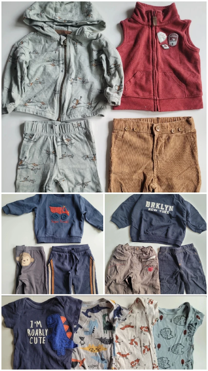 9 months Boys' Clothes Bundle - Onesies, Sweaters, Pants, Vest