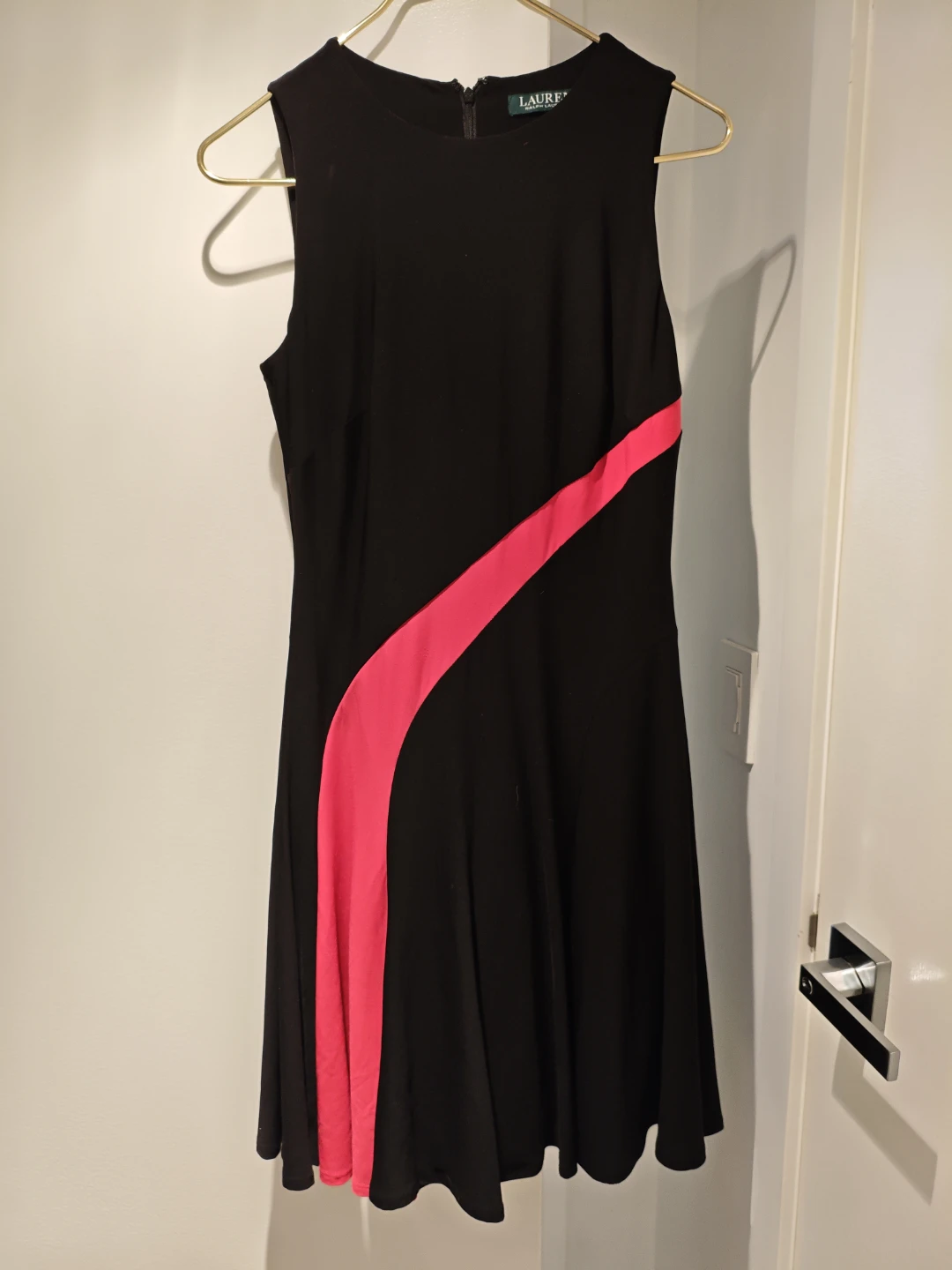 Lauren Ralph Lauren Black & Pink Sleeveless Dress