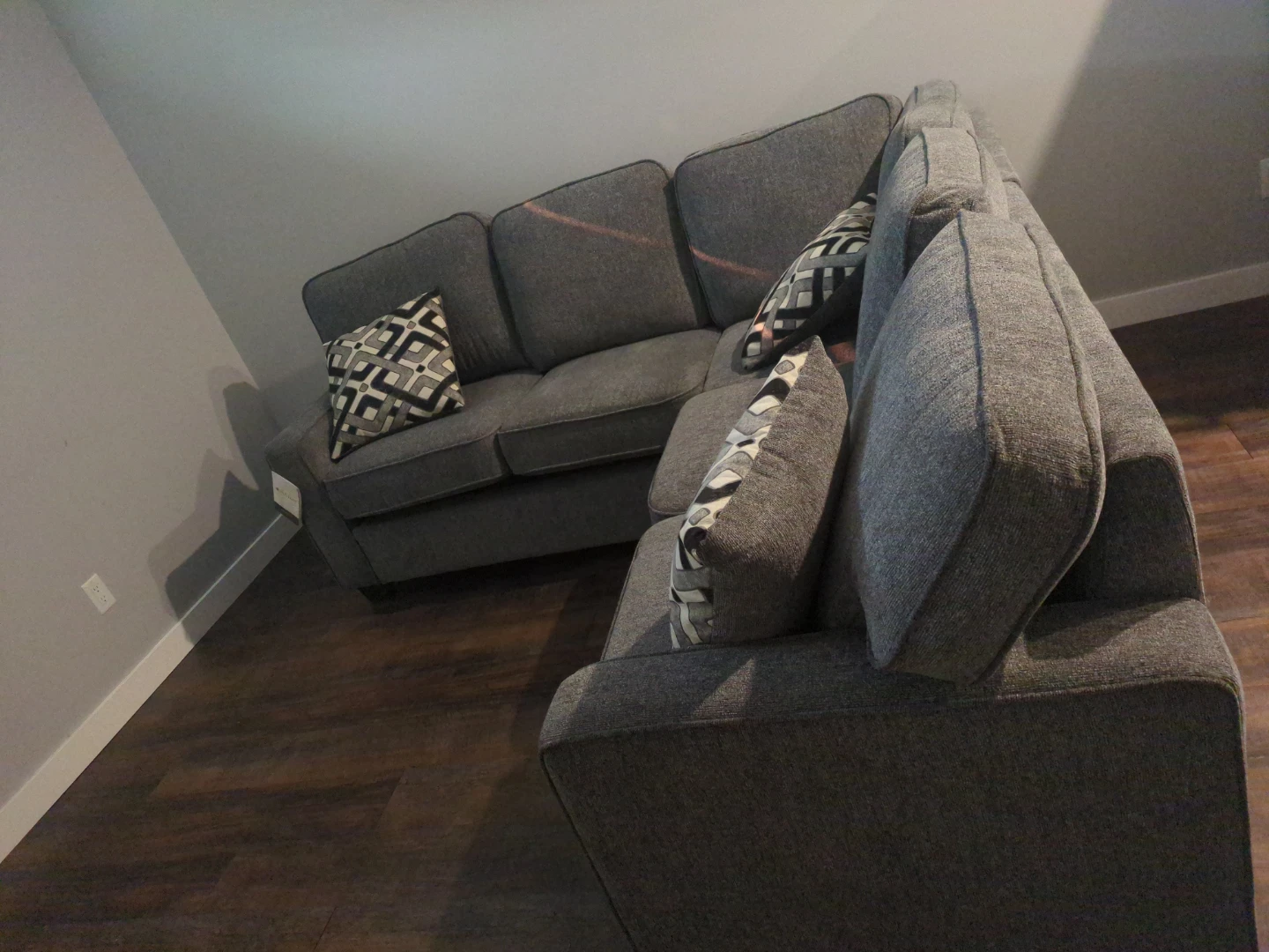 Grey sectional