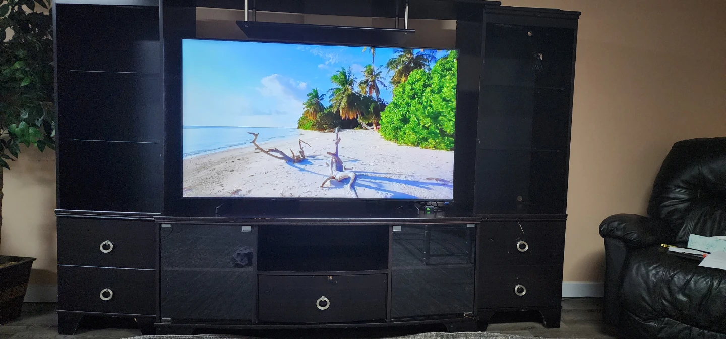 Large Entertainment Center / TV Wall Unit - Good Condition - photo 5