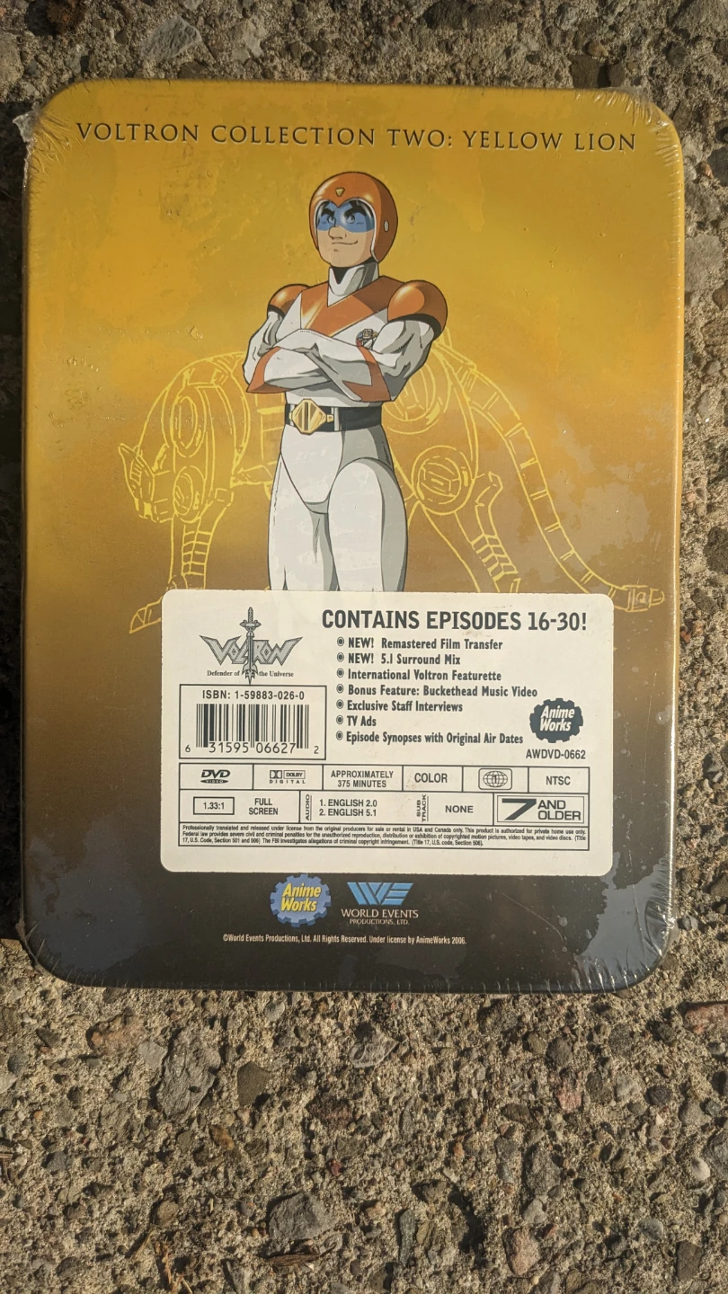 Voltron Collection Two: Yellow Lion DVD Tin Set - photo 2