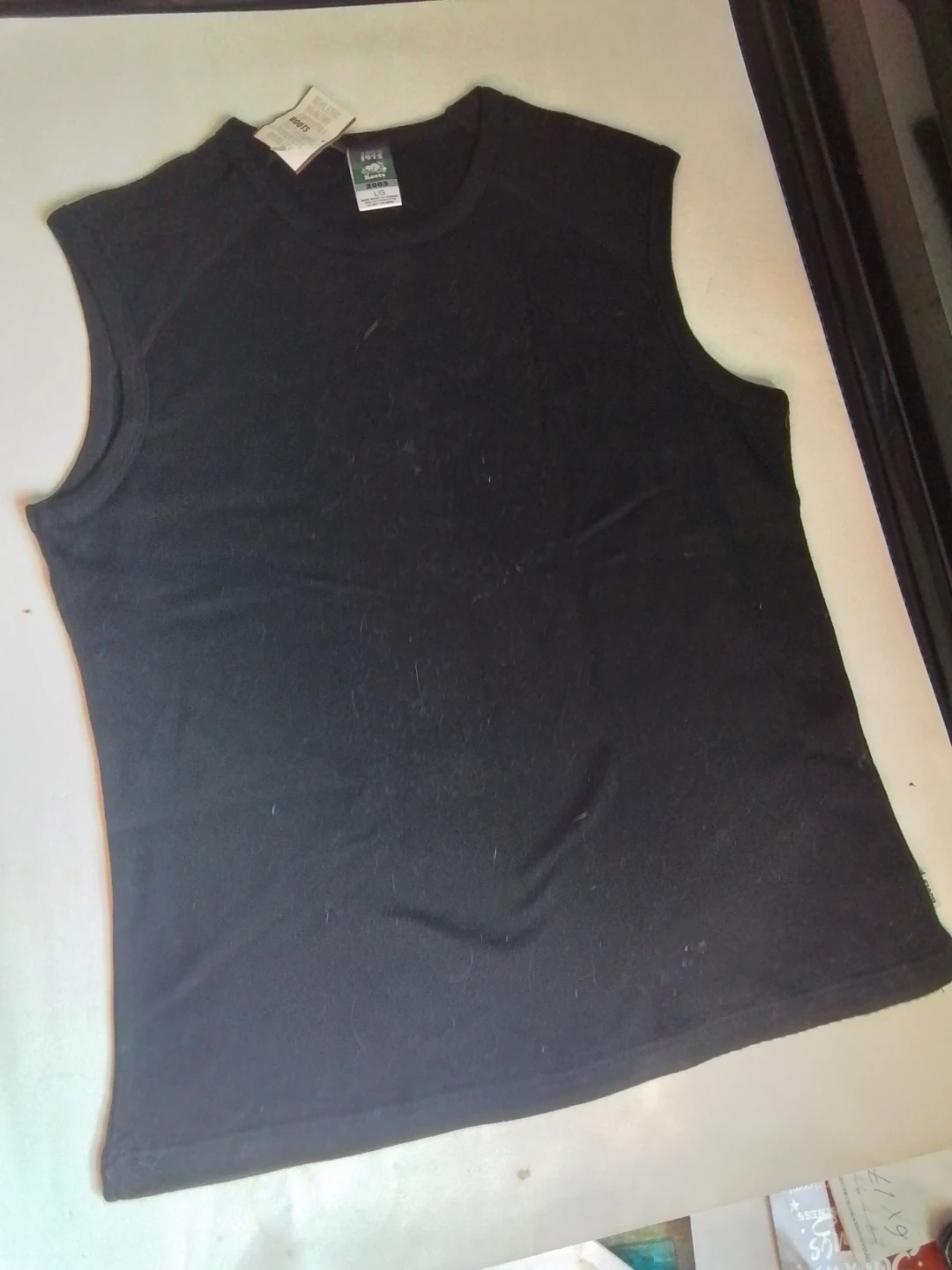 Roots Black Raglan Tank Top