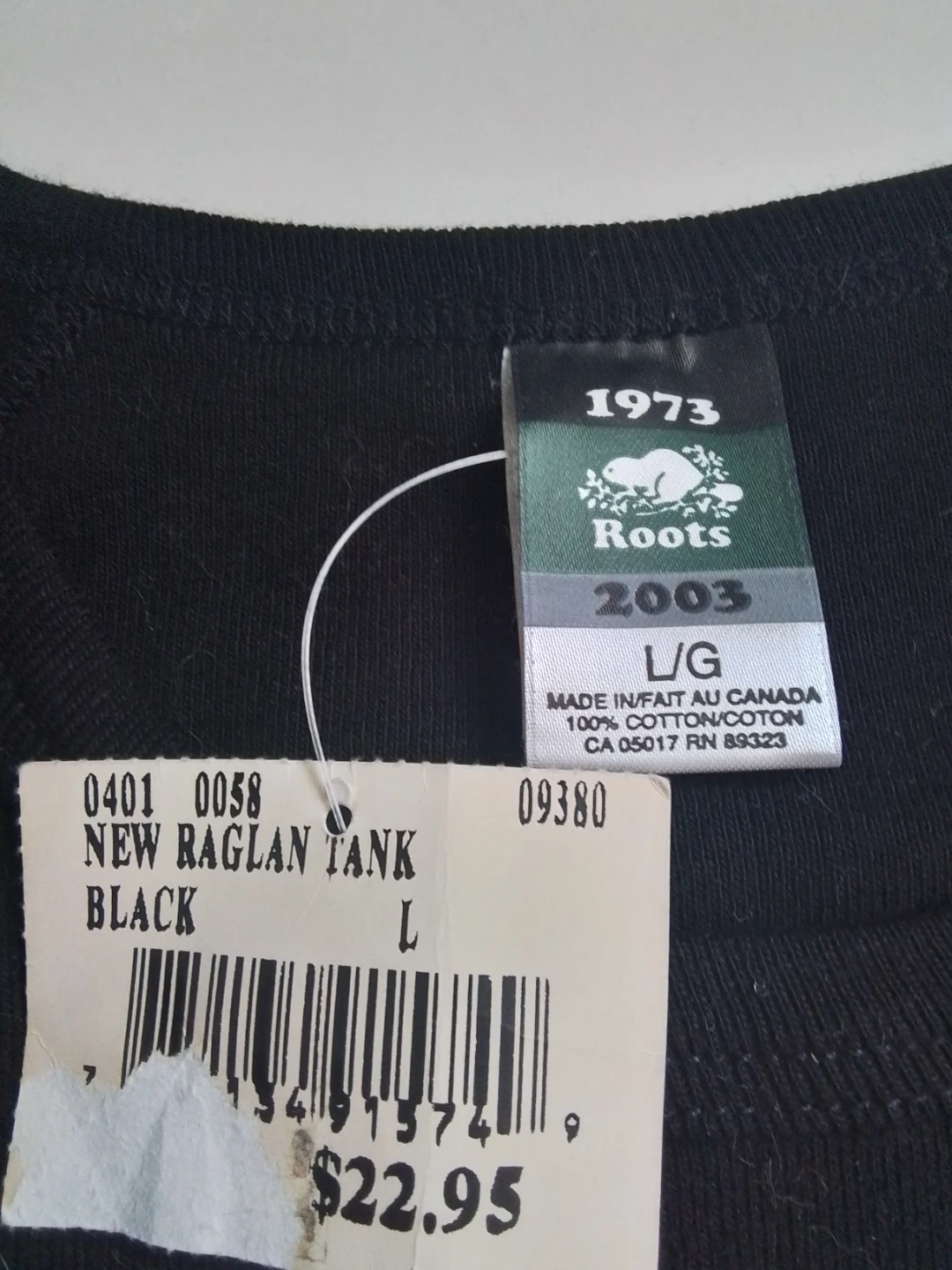 Roots Black Raglan Tank Top - photo 2