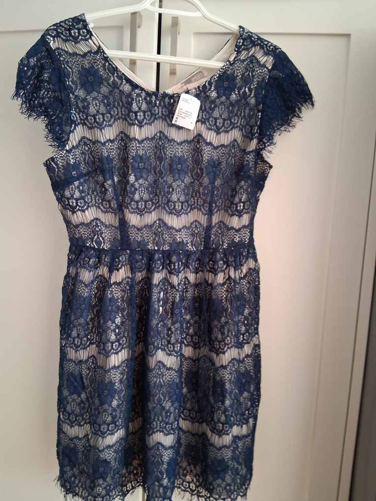 Navy Blue Lace Dress with tag size M - photo 2
