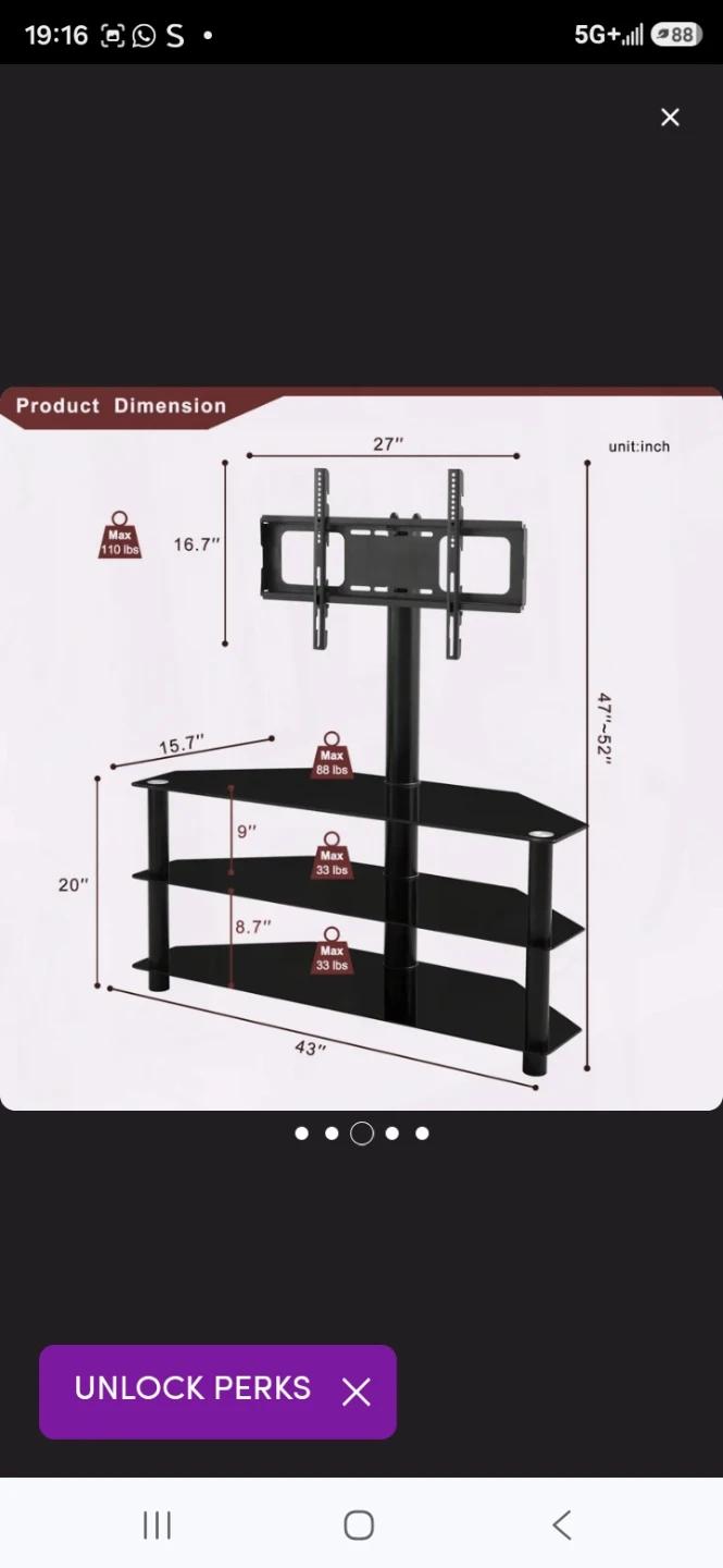 Multi-Function Swivel TV Stand