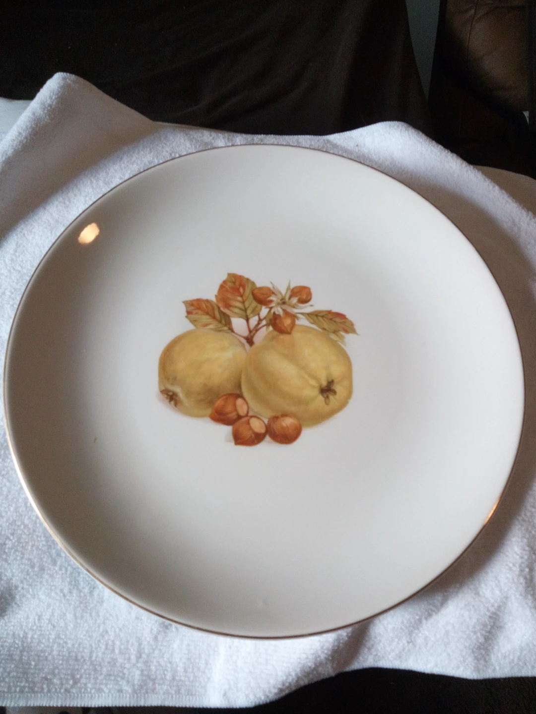 Myott Fine Ironstone Plate with Fruit Design