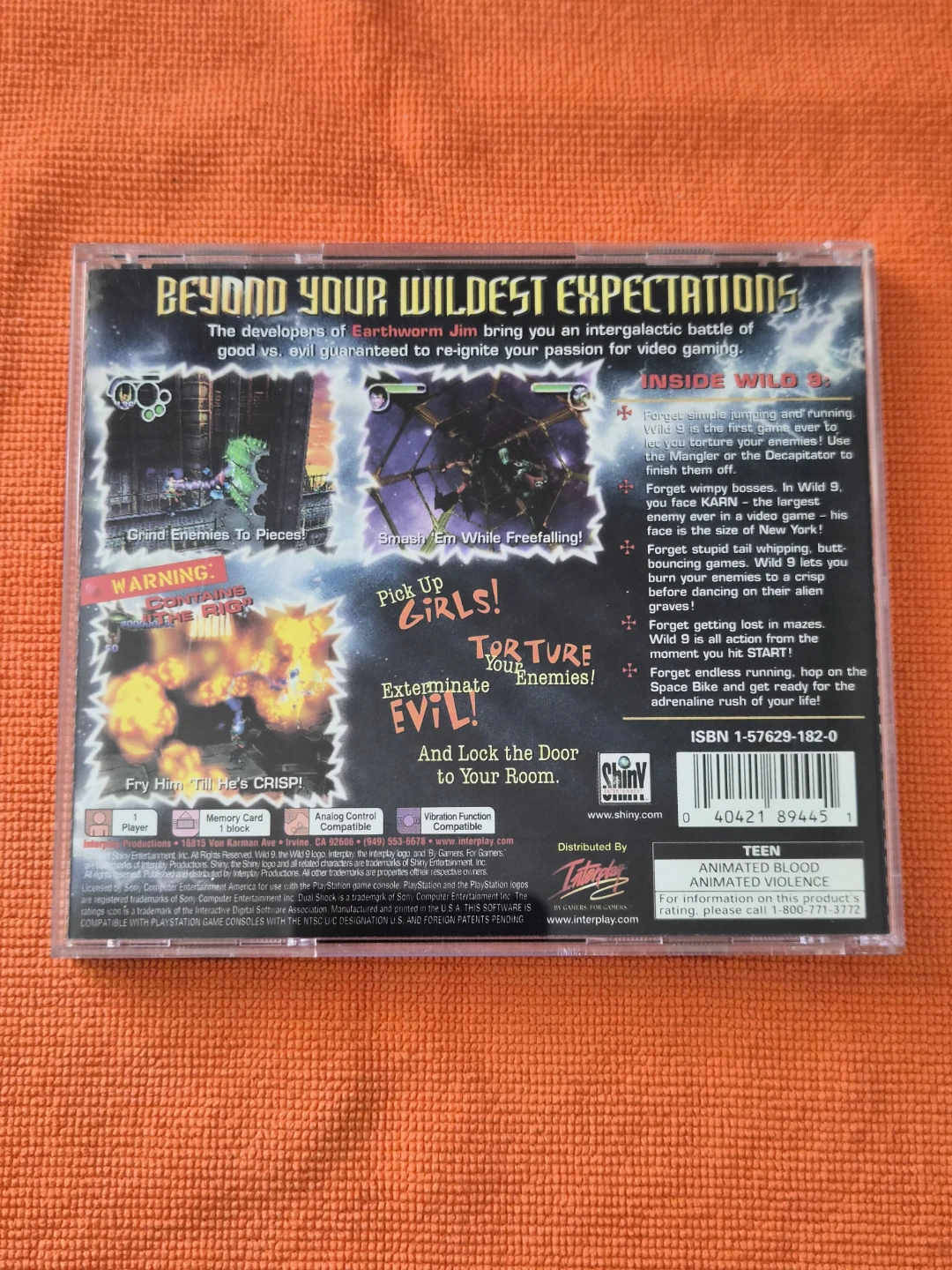 Read Bio | (CASE ONLY) Wild 9 (PS1) - photo 2