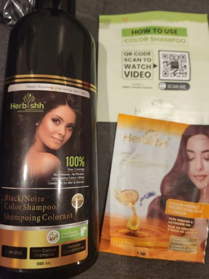 Herbishh 100% Coverage Black Color Shampoo+Conditioner in one - photo 2