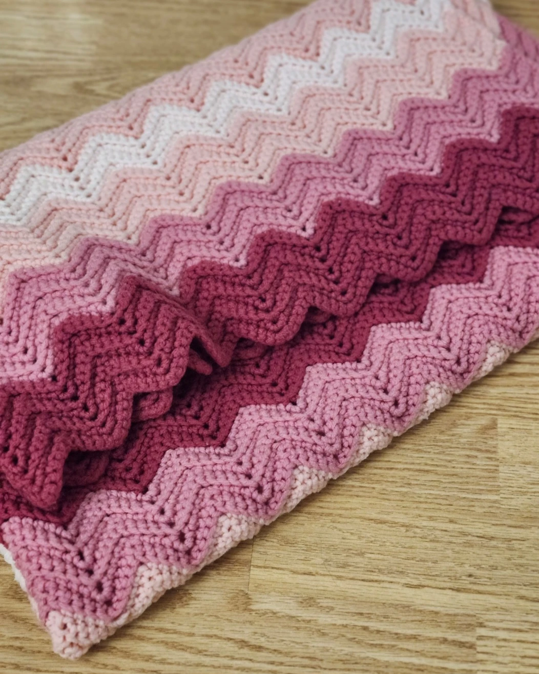 Handmade Chevron Crochet Blanket