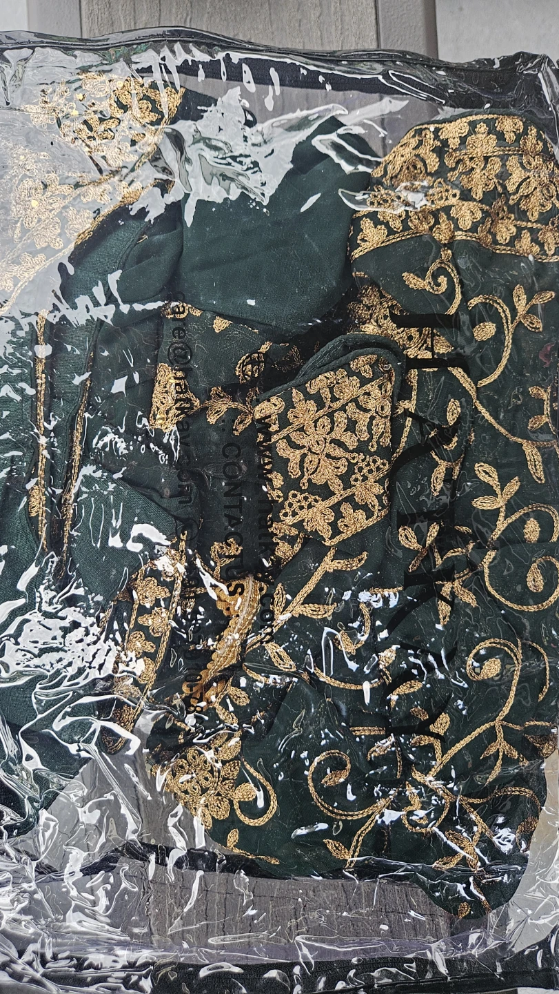 Green Embroidered Dress with Dupatta - Haykay.com - photo 4