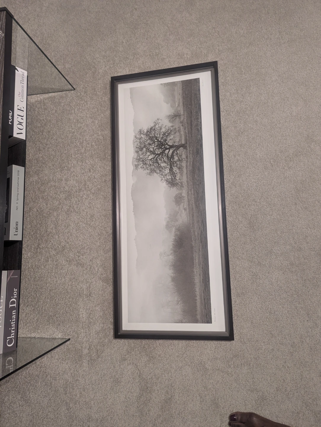 Framed Black and White Landscape Print - photo 2