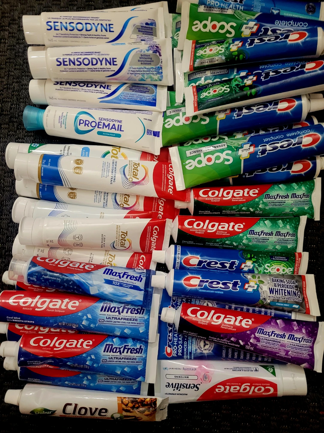 Assorted Toothpaste Lot - Sensodyne, Colgate, Crest