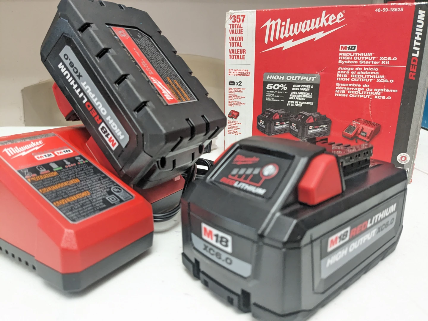 M18 Milwaukee XC 6.0 HIGH OUTPUT 2 Pack Starters Kit