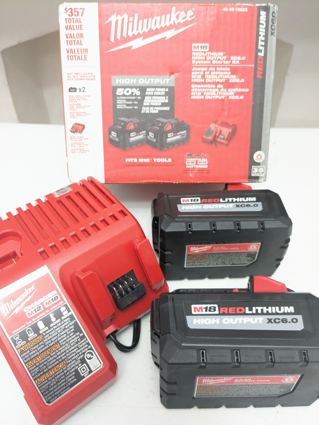 M18 Milwaukee XC 6.0 HIGH OUTPUT 2 Pack Starters Kit - photo 3