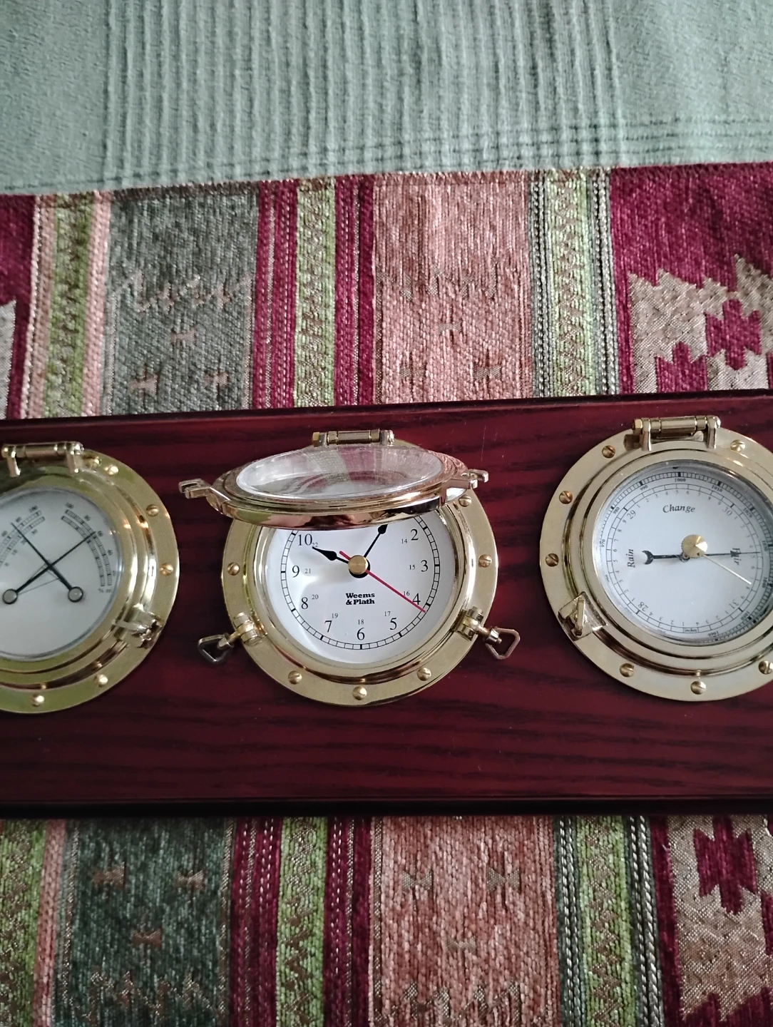 Weems & Plath Clock, Thermometer & Barometer Set - photo 2