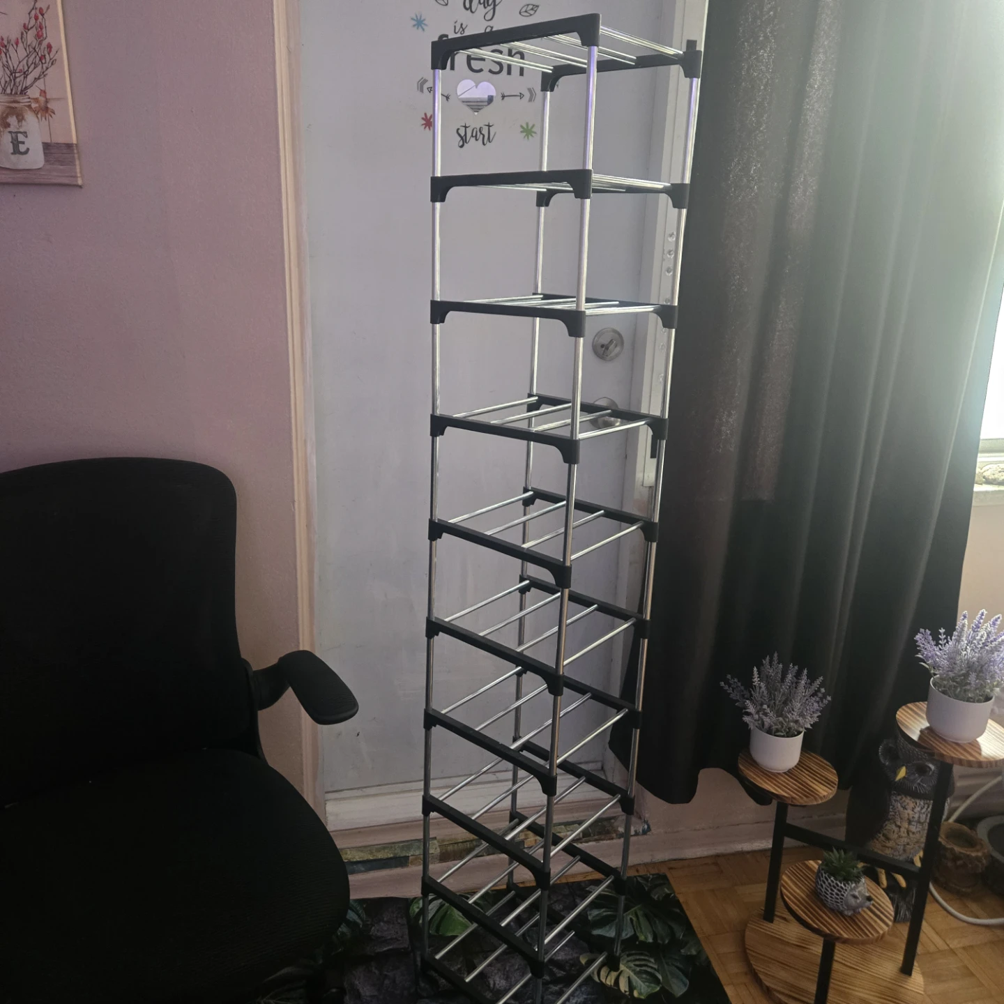 Tall narrow shoe rack . - photo 2