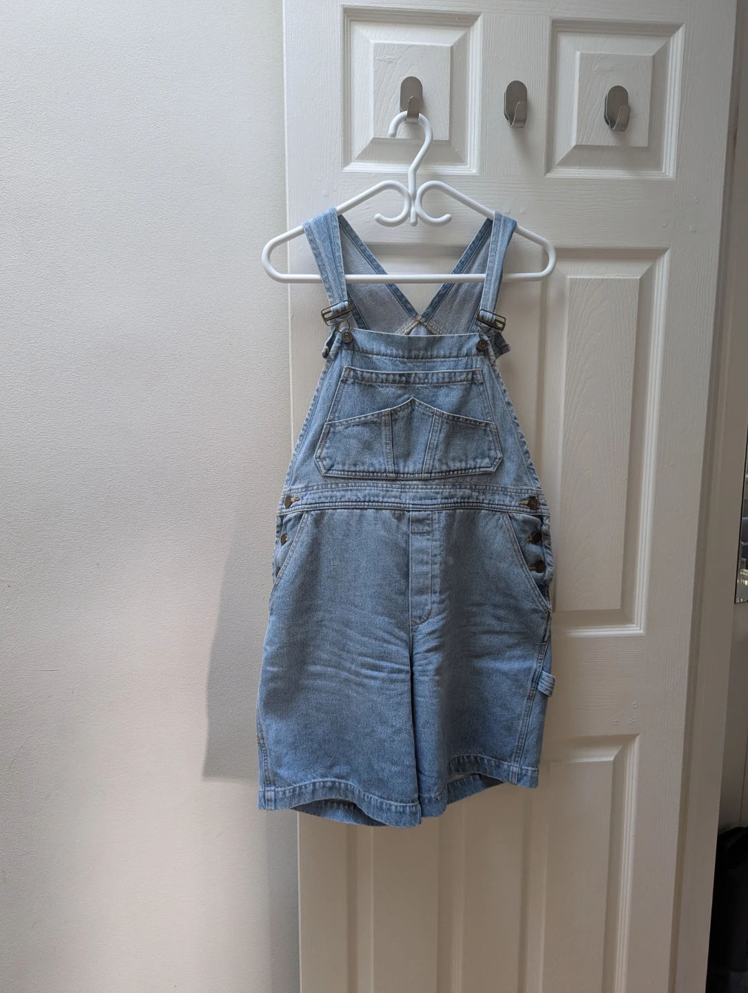 Light Wash Denim Short Overalls 100% Cotton