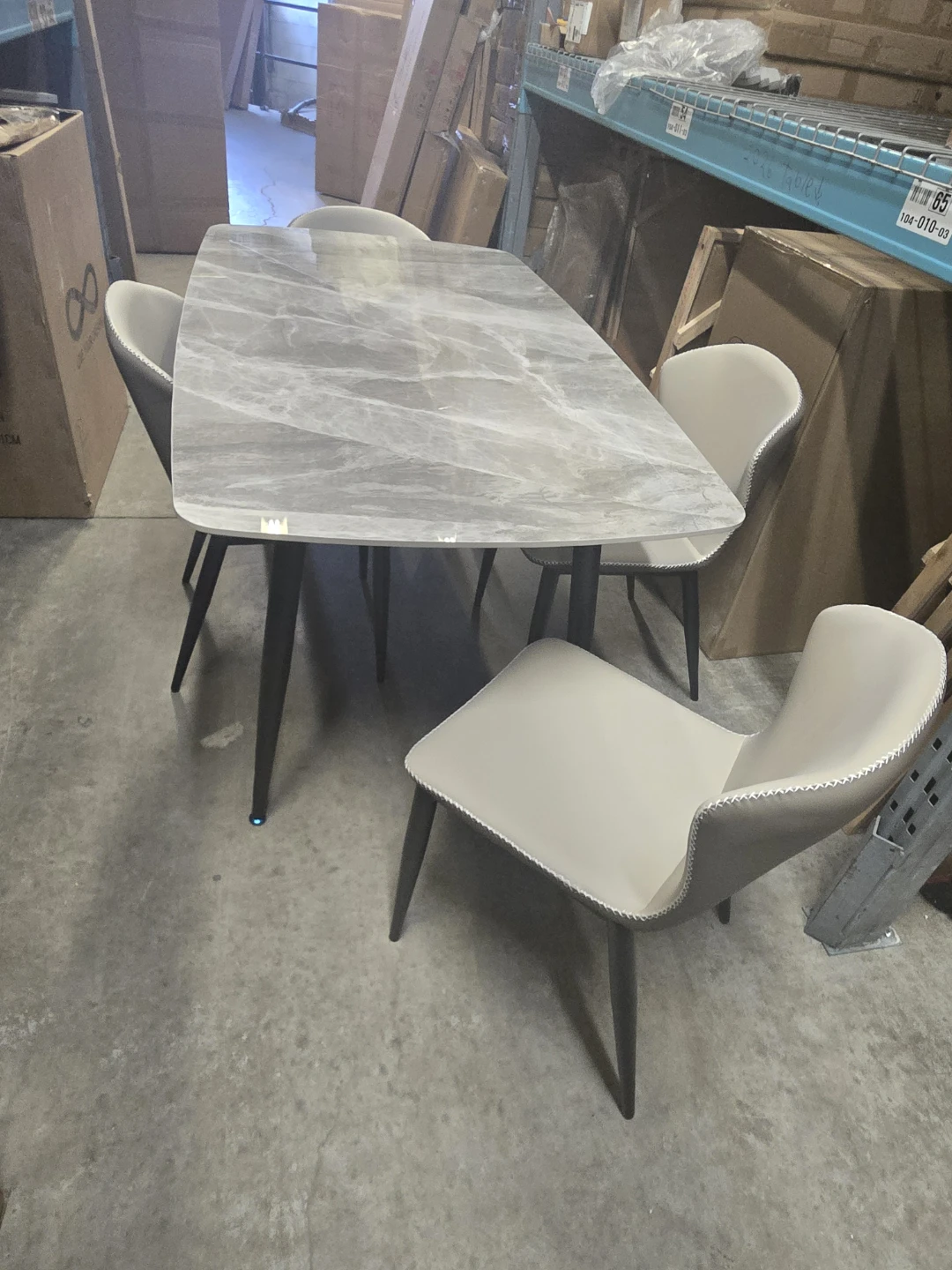 Marble Dining Table Set with 4 Chairs - photo 3