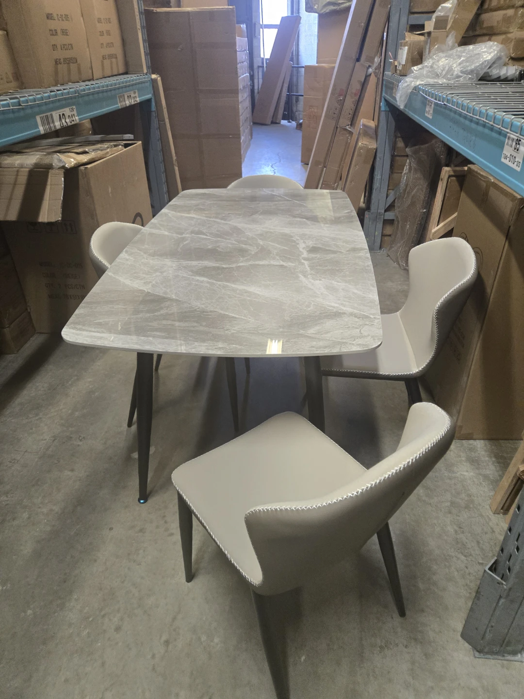 Marble Dining Table Set with 4 Chairs - photo 4