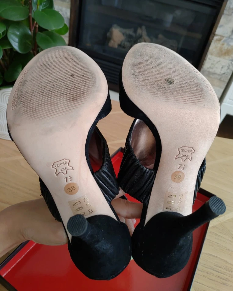 BCBG MaxAzria Suede High Heel Sandals - photo 4