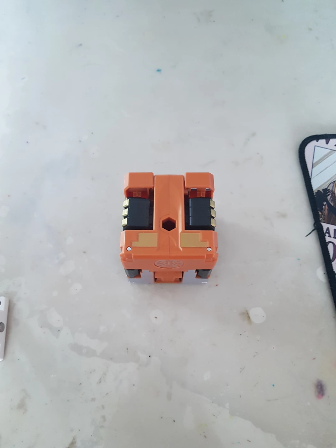 Orange Transforming Robot Toy